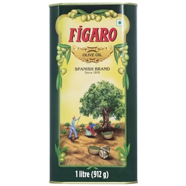 Figaro Olive Oil- Pure Olive Oil- Ideal for Indian Dishes- Imported from Spain, 1 L Tin-2.webp